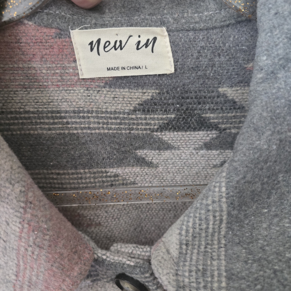 Aztec Patterned Button-Up Jacket/Shacket - image 2